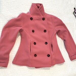 Lands’ End Girls Pink Pea Coat